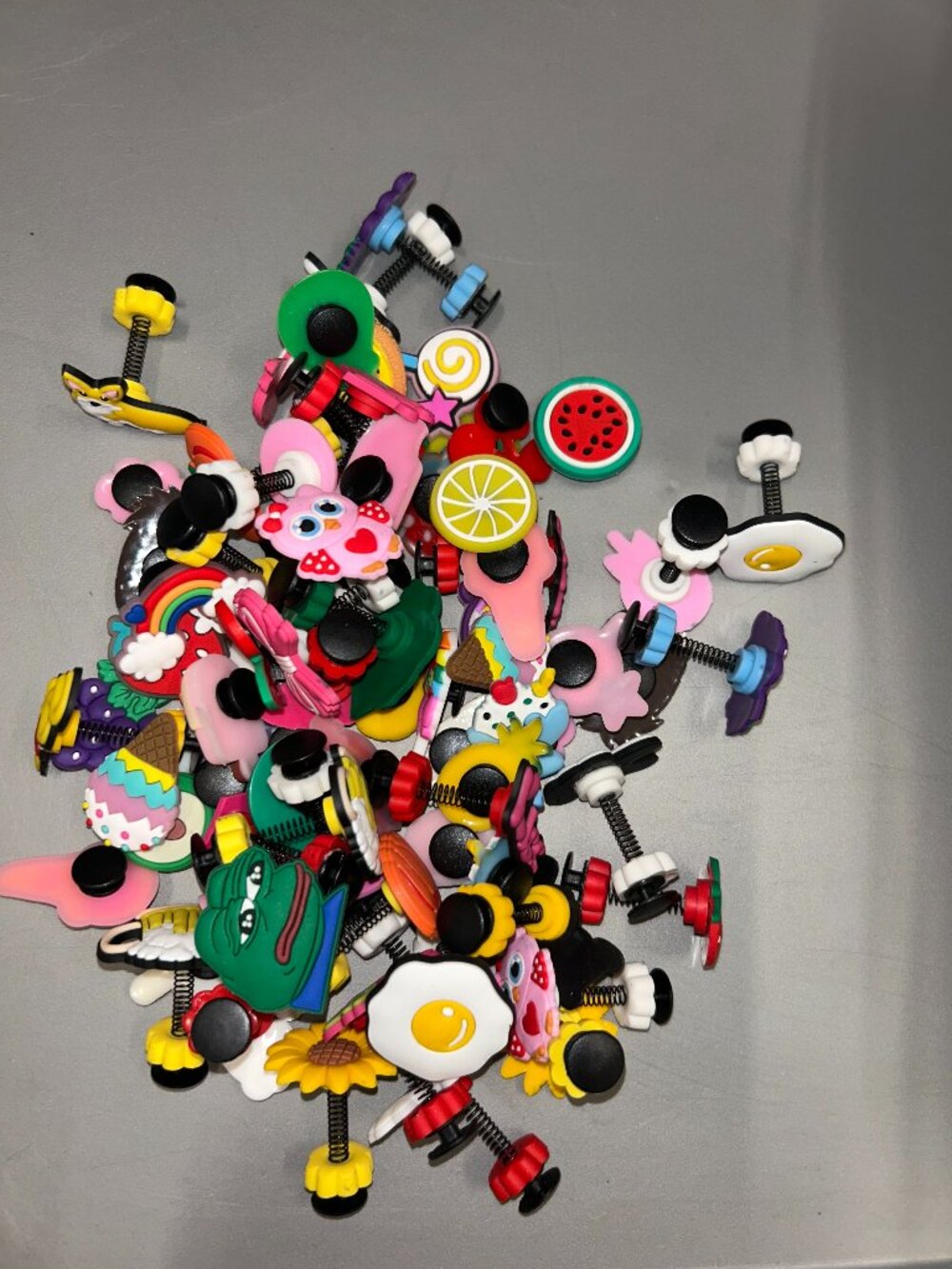 Lot of 75 Pieces Random Different Clip Shoe Charms for Shoe Decoration